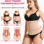 Gotoly Waist Trainer for Women Zipper Corset Shapewear Tummy Control Faja Body Shaper Waist Cincher Workout Girdle(Beige,X-Small)