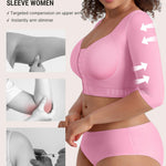 FeelinGirl Upper Arm Shaper Post Surgery Arm Compression Sleeve Women Posture Corrector Tops Shapewear Pink M
