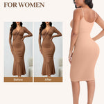 woahee Shapewear Slip for Under Dress, Scoop Neck Tummy Control Slips Dress for Women Seamless Full Body Shaper