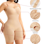 Nebility Shapewear for Women Tummy Control Seamless Compression Bodysuit Full Body Shaper Leotards Bodycon Butt Lifter (Beige, X-Large)