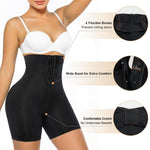 SHAPERX High-Waisted Tummy Control Shapewear for Women Seamless Zip-Up Easy-On Body Shaper Shorts Slimming Fit Underwear,SZ5820-Black-S/M