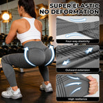 Anti Cellulite Leggings,3D Leggings Cellulite Compression,Resistance Band Legging for Women Tummy Control Butt Yoga Pants(Large,Black)