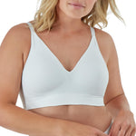Bali Women's Wireless Bra, Comfort Revolution Modern Seamless Bra, Flex-to-Fit Wirefree Bra White