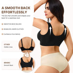 BRABIC Front Closure Compression Bras for Women Post Surgery Wireless Surgery Sleep Bra(Black, Small)