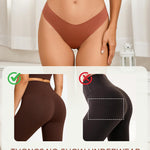Take Talk Womens Underwear Seamless Thongs 9 Pack Sexy Panties No Show V-waisted Invisible Tangas Lingerie for Women