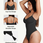 FeelinGirl Shapewear for Women Tummy Control Bodysuits Seamless Shapewear Bodysuit Thong Body Suit Going Out M-L
