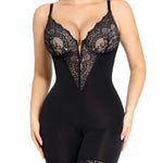 Popilush Shapewear Bodysuit Tummy Control - Deep V Neck Sleeveless Lace Corset Shapewear Tops Body Shaper