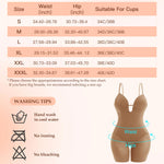 Slimers Body Shaper for Women Tummy Control U Plunge Backless Full Body Shapewear Mid Thigh Mesh strapless Bodysuit Top