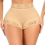 DERCA Padded Underwear for Women Butt Lifting Panties Buttocks Pads Booty Enhancer Lace Shapewear Briefs (Beige,X-Large)