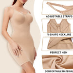 JOYSHAPER Women's Shapewear Full Slips Tummy Control Shapewear Adjustable Straps V-neck Slip Dress for Under Dress