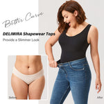 DELIMIRA Women's Shapewear Tummy Control Tank Tops Plus Size Seamless Camisole Beige X-Large