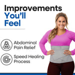 Abdominal Binder Post Surgery Tummy Tuck - Postpartum Belly Band Wrap | Post C Section Belly Binder Recovery | Stomach Compression Hernia Belt For Men or Women After Pregnancy, Hysterectomy S/M