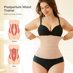 LODAY 2 in 1 Postpartum Recovery Belt,Body Wraps Works for Tighten Loose Skin(M,Beige)