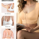 FeelinGirl Arm Shaper for Women Arm Compression Sleeves Post Surgical Slimming Sleeves Breast Lifter Saddle Brown L