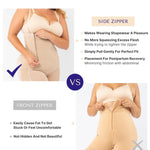 SHAPELLX Body Shaper Shorts Tummy Control Shapewear Bodysuit Side Zipper Faja Colombianas Moldeadoras For Women Postpartum Tummy Control Body Shaper Butt Lifter Bodysuit (Beige, X-Large)
