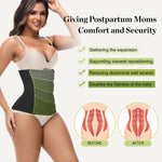 SHAPSHE Waist Trainer for Women Postpartum Recovery Wrap Abdominal Binder Corset Shapewear Belly Band Black S