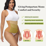 SHAPSHE Waist Trainer for Women Postpartum Recovery Wrap Girdles Cincher Corset Shapewear Belly Band Coffee L