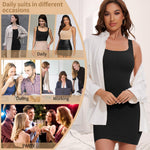 JOYSHAPER Shapewear Dress Slip for Women Full Slip Tummy Control Body Shaper Dresses Slips Long Cami Under Dress Black XL