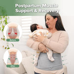 haakaa Pregnancy Belly Band & Postpartum Belly Band 2-In-1 Support Wrap, Natural Latex, One Size