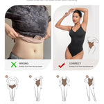 Lover-Beauty Bodysuit Shapewear for Women Tummy Control Padded Adjustable Body Suit Sculpting Thong Black 3X-Large-4X-Large