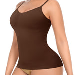 Slimming Compression Tank Tops for Women Tummy Control Shapewear Camisoles Smoothing Body Shaper Tanks(1#Coffee-padded bra,3X-Large)