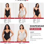 Nebility Lace Bodysuit for Women Tummy Control Shapewear V Neck Body Suits(Small,White)
