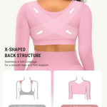 FeelinGirl Arm Shaper Post Arm Lipo Compression Garment with Bra Arm Girdle Shapewear for Arms Pink XL