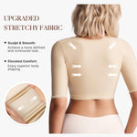 BRABIC Women's Shapewear Tops Post Surgery Compression Sleeve for Arm Shaper (Beige, XX-Large)