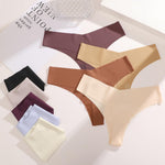 Take Talk Womens Underwear Seamless Thongs 9 Pack Sexy Panties No Show V-waisted Invisible Tangas Lingerie for Women