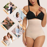 SHAPERIN High Waisted Shaper Panty for Women, Tummy Control Panty Belly Slimming Body Shaperwear Underwear Brief Nude