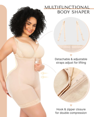 SHAPELLX Shapewear Bodysuit for Women Full Body Shaper Tummy Control Butt Lifter Thigh Slimmer Daily Life 6XL