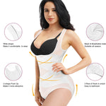 REYEOGO Shapewear Bodysuit for Women Tummy Control Butt Lifter Panty Hi-Waist Trainer Stomach Body Shaper Slimming Girdles(White,3X-Large)