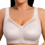 FeelinGirl Surgical Bras Post Surgery After Breast Augmentation Supportive Mastectomy Bra Gray Medium