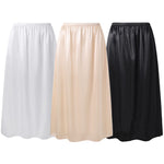 Coucoland White Half Slip Dress - 29" White Black Nude Women's Long Slips for Under Dresses Women Underskirt Shirt Skirt Extender