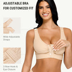 FeelinGirl Post Surgery Compression Bra Soft Support for Mastectomy Breast Augmentation Breast Lift Bra Skin M