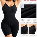 Nebility Shapewear for Women Tummy Control Seamless Compression Bodysuit Full Body Shaper Leotards Bodycon Butt Lifter (Black, 2X-Large)