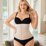 Nebility Waist Trainer for Women Corset Shapewear Tummy Control Segmented Waist Cincher Workout Girdle(Beige, S)