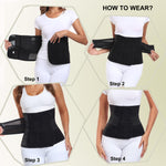 MAMODY Postpartum Belly Band – Postpartum Belly Wrap, Abdominal Binder Post Surgery C-section Recovery Support Belt After Birth Brace, Slimming Girdles (Midnight Black, L)