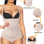REYEOGO Shapewear Bodysuit for Women Tummy Control Butt Lifter Panty Hi-Waist Trainer Stomach Body Shaper Slimming Girdles(Beige, Small)