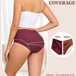 FINETOO 6 Pack Womens Seamless Underwear Full Coverage No Show Hipster Panties Sexy Stretchy Invisible Briefs Bikini Lingerie