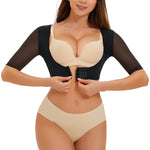 LANCS Upper Arm Shaper Post Surgery Arm Compression Sleeves Lipo Garment Posture Corrector Tops Back Support Shapewear (Black, X-Large)