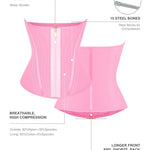 Lover-Beauty Waist Trainer for Women Corset Shapewear Tummy Control Workout Waist Cincher Body Shaper Girdle Light Pink X-Small