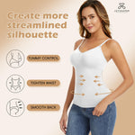 JOYSHAPER Shapewear for Women Tank Tops Tummy Control Shapewear Camisole V-Neck Cami Shaper Compression Tanks White M