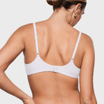 INLYRIC Women's Inbarely Plus Plunge Bra - Unlined Underwire Sexy Demi Balconette Bras White 34DD
