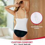 Nebility Compression Tanks for Women Tummy Control Shapewear Tank Top Seamless Body Shaper Lace Cami Camisoles(X-Large, White)