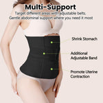 Gepoetry Postpartum Girdle C-Section Recovery Belt Back Support Belly Wrap Belly Band Shapewear (Black, M)