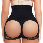 Gotoly Hourglass Figure Butt Lifter Shaper Panties Tummy Control High Waisted BoyShort (Black, M/L)