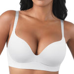 FeelinGirl Wireless Bras Comfortable Push Up Bra Full Support Lift Bralette Seamless Tshirt Bras