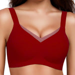 Gailife Crossover Bras for Women No Underwire Wireless Bralettes Seamless Supportive T Shirt Everyday Bras-Red,XL