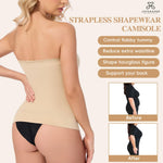 JOYSHAPER Strapless Camisole Shapewear Tube Top for Women Bandeau Shaper Compression Tank Tops Nude Cami Shaper Nude M